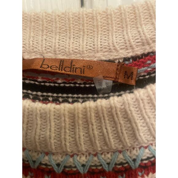 Belldini Medium Sweater Cotton Knit Pullover, Multicolor, Size M,  Bin 41 - Picture 3 of 4